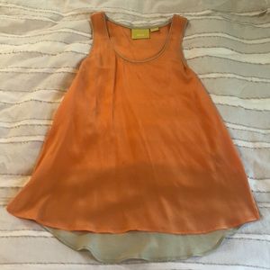 Maeve color blocked silk top